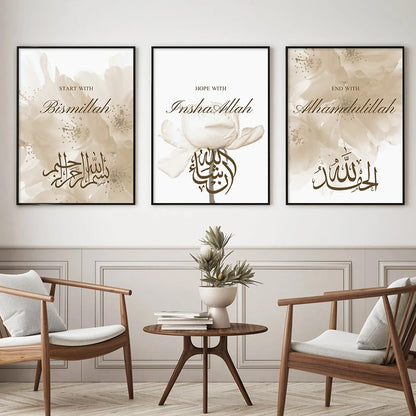 Bloeiende Harmonie: Islamitische Kalligrafie Bismillah
