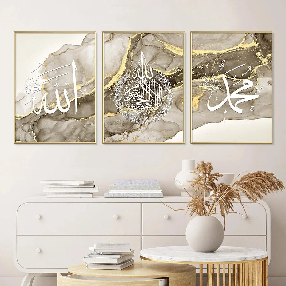 Drieluik Moderne Islamitische Kalligrafie
