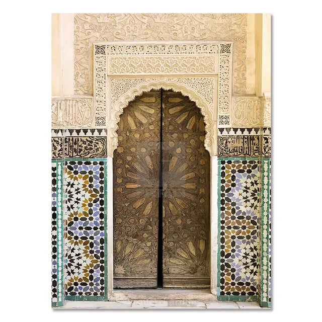 Marokkaanse Deur Arabische Decoratieve Schilderijen