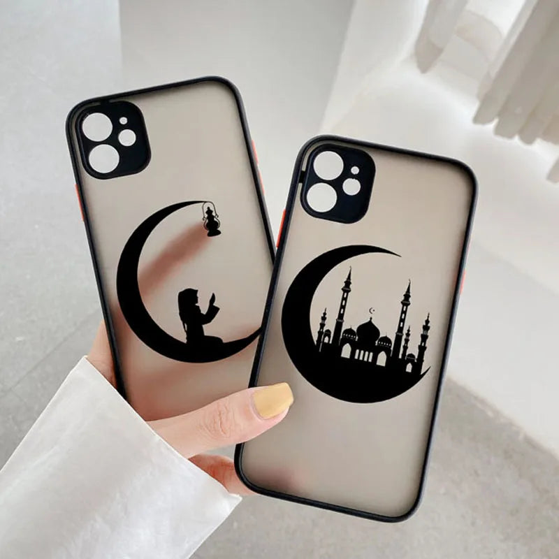 Moslim Moskee Maan Telefoonhoesje - Schokbestendig Mat Design voor iPhone