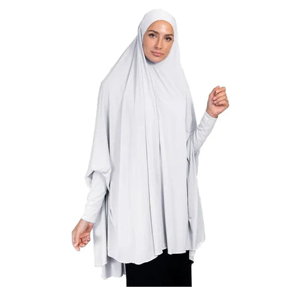Graceful Flow Abaya &amp; Hijab Set - Elegante Lange Bedekking voor de Moderne Moslima