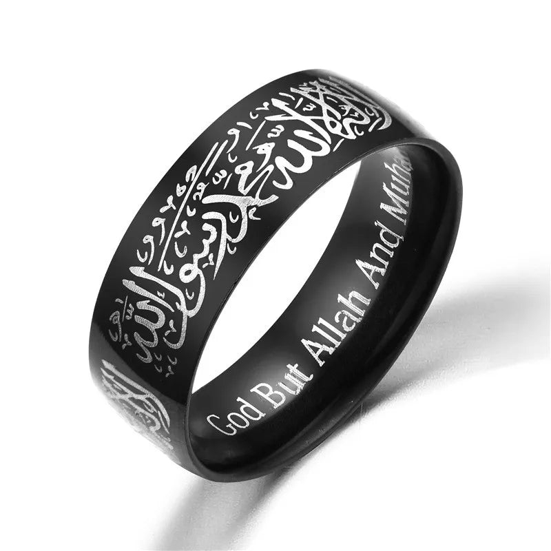 Titanium Stalen Koran Boodschapper Ring