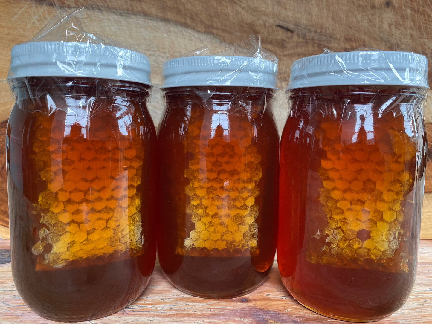 Wildflower Raw Unfiltered Honey with Honeycomb 1pint (24oz)